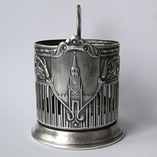 Подстаканник Спасская башня (ручка Лента) - Кольчугино СССР